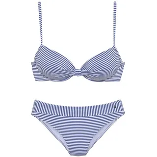 s.Oliver Bügel-Bikini Damen Blau/Weiß 36 Cup C