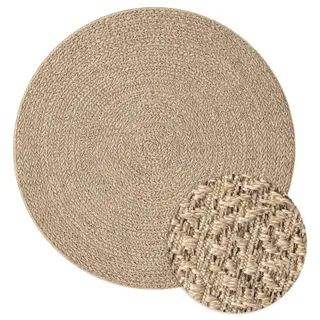 vidaXL ZIZUR Juteteppich Ø 200 cm Braun