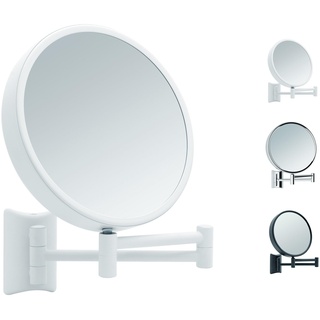 Libaro Kosmetikspiegel Imola 360° Schminkspiegel mit Wandmontage, Rasierspiegel doppelseitig mit Vergrößerung (Weiss (3x/7x))