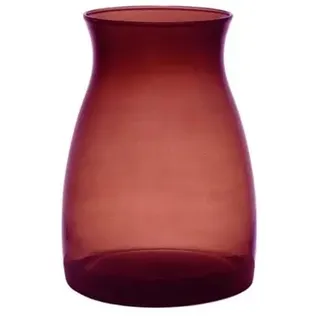 INNA-Glas Glas Blumen Vase Maisie, rot-klar, 20cm, Ø14cm - Dekovase