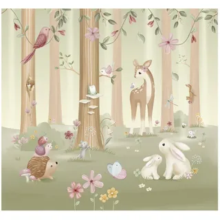 Little Dutch "Fairy Garden", bunt Mehrfarbig, Papier, Kunststoff, Tiere, Rechteckig, 300x280 cm, FSC Mix, Tapeten, 280x300cm (LxB) ca. 8,4m2