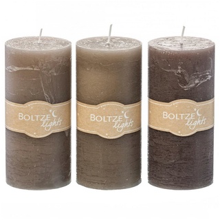 Boltze Stumpenkerze grau 15 cm Sortiert (1 Stück)