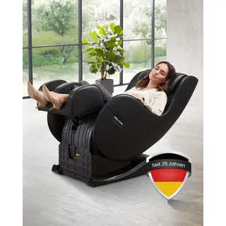 WELCON EASYRELAXX Massagesessel Schwarz mit L-Shape, Knet- & Klopfmassage