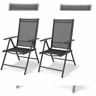 Mojawo Klappstuhl 54 x 54 x 106 cm grau 2 St.