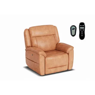 FLEXISPOT Relaxsessel Elektrischer Relaxsessel mit Aufstehhilfe und Massagefunktion (mit Heizfunktion, 8-Punkt-Massage, elektrisch verstellbarer Kopfstütze, USB-/Type-C-Anschluss mit Seitentaschen), belastbar bis 200 kg, mit Zero-Wall-Funktion orange
