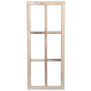 UNUS HOME Wanddekoobjekt Holzfenster Dekoration Altholz grau