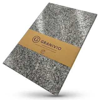 Granivio Granit Schneidebrett Servierbrett und Herdabdeckplatte Made in Germany edle Unterlegplatte aus massivem Naturstein (Padang Cristallo 60x40)
