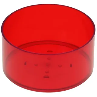 runde Kunststoff Teelichthüllen 37x19mm - Kerzengießen klassische Rundform, Farbe:Hellrot, Anzahl:10 Stück