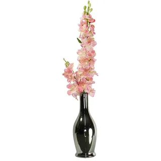 Flourish Vase LN Chrom mit Pink Silk Flower Mix, 01
