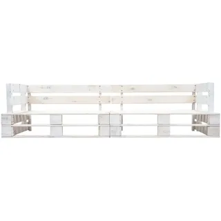 vidaXL Garten-Palettensofa 2-Sitzer Weiß