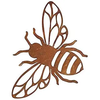 itsisa ® Dekofigur Biene 16 cm im Rost Design, Rostfigur für den Garten, Gartendeko, Metalldeko
