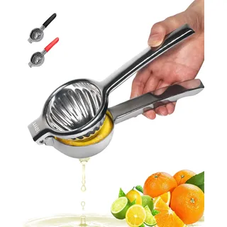 Extra Große Zitronenpresse Edelstahl- XXL Hochleistungs Saftpresse Manuell | Ergonomischer Limettenpresse für Orangen, Zitronen, Limetten, Küche, Bar, Restaurant