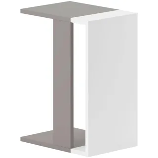 Decortie Beistelltisch Zetti ca. 30x57x40 cm Mokka/Weiß