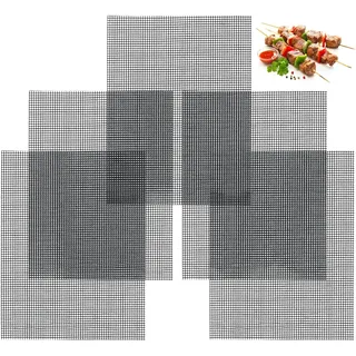 5-teiliges Grillset, Antihaft-grillmatten, Wiederverwendbare Antihaft-kochmatten Für Gasgrills, Kochen Und Backen (40 X 30 Cm)