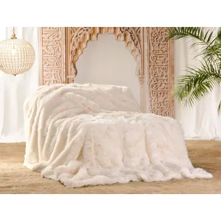Wohnen & Accessoires Luxuriöse Felldecke Kaninchen Creme weiß - 5 Größen - 150x200cm bis XXL Kunstfell Webpelzdecke Felloptik Fellimitat (Felldecke 150x200cm)