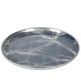 Lambert Speiseteller Schale Achat Teller Grau Silber (28cm)