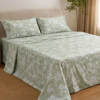 Funda Nórdica Matrimonial Sábado, Con Funda De Almohada, En Percal, Lavable A Máquina, 300x250 Cm Verde