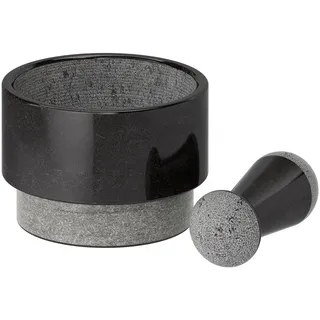IKEA ÄDELSTEN Mörser mit Stößel Marmor schwarz