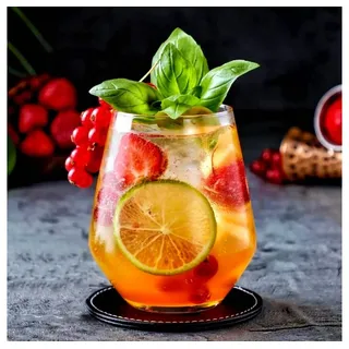 Doimoflair Weinglas Doimoflair Weingläser Cocktailglas aus Plastik bruchsicher Transparent, 4-tlg. 39 cl