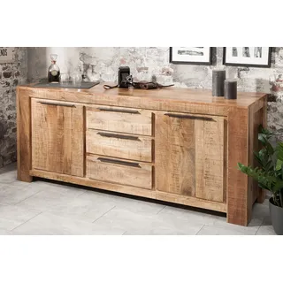 Sideboard Woodridge Massives Sideboard 174cm Mangoholz-Handarbeit (Natur)