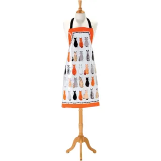Ulster Weavers 23" x 29" Cats in Waiting Apron PVC-Schürze mit Katzenmotiv, 58,4 x 73,7 cm, Petite, Mehrfarbig