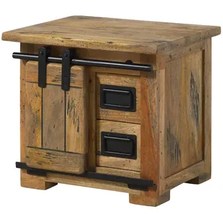 MASSIVMOEBEL24.DE Nachtschrank Mango 50 x 40 x 45 cm Beige