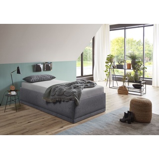 Polsterbett WESTFALIA SCHLAFKOMFORT "Texel" Betten Gr. Microfaser, Liegefläche B/L: 100 cm x 200 cm Betthöhe: 42 cm, Gewicht bis: 100 kg H3, 7-Zonen-Kaltschaummatratze, grau (anthrazit) Polsterbett Polsterbetten ohne Bettkasten mit Betten Komforthöhe Zierkissen, bei Ausführung Matratze