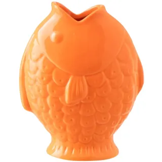 J-Line Largeer Fisch-Vase - Steinzeug - orange