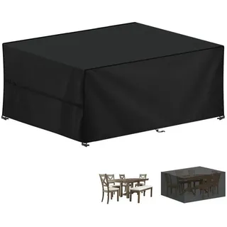 lamuni Gartenmöbel Abdeckung 245 x 165 x 100 cm Schwarz
