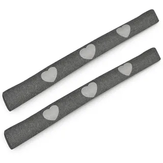Beautissu Zugluftstopper 120 x 8 cm Anthrazit