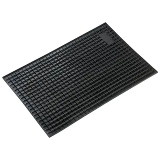 Walser zuschneidbare Antirutschmatte 41x28 cm, vielfältig einsetzbare Gummimatte für Auto/Garage/Haushalt, rutschfeste Gummi Fussmatte Auto, Gummimatte Außenbereich, Antirutschmatte Auto schwarz