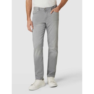 Regular Fit Jeans im 5-Pocket-Design Modell 'PIPE', Silber, 32/30