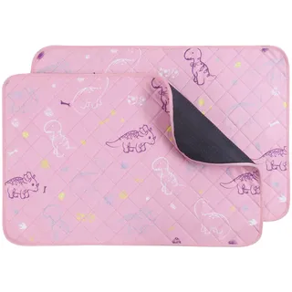 IEUUMLER 2 Stück Welpenunterlagen Waschbar für Hunde, Wiederverwendbar und Schnell Absorbierend PIPI Matten Trainingseinlagen für Laufstall/Autositz/Sofa FC013 (2pcs Rosa, 80*90cm-2pcs)