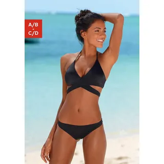 BENCH Triangel-Bikini Damen Schwarz 38 Cup C/D