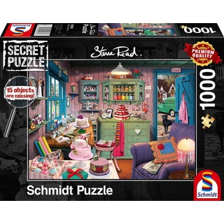 Schmidt Spiele Puzzle 1000 Teile Secret Puzzle Steve Read Großmutters Stube 59653, 1000 Puzzleteile