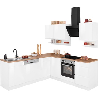 Kochstation Küche KS-Virginia, Stellbreite 220/220 cm, wahlweise mit E-Geräten weiß