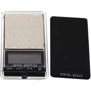 Feinwaage 0.01g, Digitalwaage Schmuck, Waage Schmuck, Mini Digital Elektronische Professionelle Schmuckwaage, Tragbarer Schmuckhalter 200G / 0,01G mit LCD Anzeige