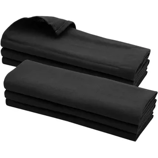Gariella - 6 Geschirrtücher aus 100% Baumwolle, 70 x 50 cm, Handtuch, Küchentuch, Spültuch, Putztuch, Farbe: Schwarz
