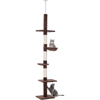 PawHut Kratzbaum Deckenhoch 40 x 34 x 230-260 cm Braun