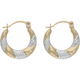 VIVANCE Creolen bicolor Gelbgold 375