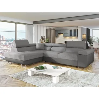 Mirjan24 Ecksofa Torezio, mit Bettkasten und Schlaffunktion, Moderne Schlafsofa (Soft 029 + Lux 05, Seite: Links)
