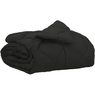 vidaXL Sommerdecke Schwarz 220 x 155 cm Mikrofaser