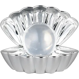 Led-Tischleuchte Shelly, Chrom, Transparent, Kunststoff, 12.5x15x17.5 cm, Lampen & Leuchten, Innenbeleuchtung, Tischlampen