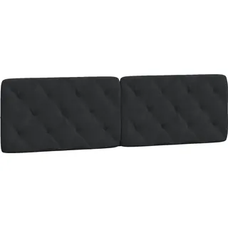 vidaXL Kopfteil-Kissen Schwarz 180 cm Samt