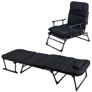 Lex 2in1 Gartenliege 60 x 59 x 90 cm Schwarz