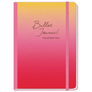 Red Bullet Journal A5 2025: Taschenkalender 2025 mit Punktraster, Gummiband und Lesebändchen. Praktischer Buch-Kalender für Termine und To-dos. ... A5 (Bullet Journal Kalender Heye)