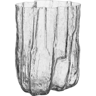 Crackle Vase 27 cm transparent Kristall