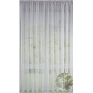 EXPERIENCE Gardine Fertiggardine Dagmar mit Universalband, Kräuselband, transparent, Store weiß 300 cm x 175 cm