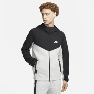 Nike Sportswear Tech Fleece Windrunner Herren-Hoodie mit durchgehendem Reißverschluss - Grau, XXL
