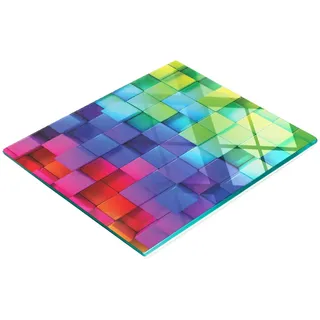 Gehärtetes, Multifunktionales Dekorglasbrett, 3d-würfel, 60 X 52 Cm